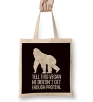 Vegan Protein Vegetarian Veganism Animal Rights Food Veggie Bez Çanta Uzun Saplı