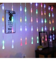 VİTRİN MEKAN SÜSLEME SU DAMLASI SALKIM LED IŞIK RENKLİ LED IŞIK 3 METRE 1.20 CM DAL RENKLİ LED IŞIK
