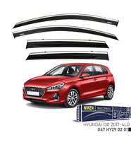 Niken Hyundai i30 Cam Rüzgarlığı Kromlu 4'Lü 2017+ Sonrası (Beyaz)