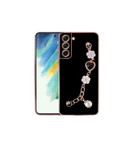 Samsung Galaxy S21 FE Uyumlu Kılıf El Tutamaçlı Kamera Korumalı Zore Taka Silikon Kapak (Siyah)