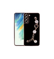 Samsung Galaxy S21 FE Uyumlu Kılıf El Tutamaçlı Kamera Korumalı Zore Taka Silikon Kapak (Siyah)