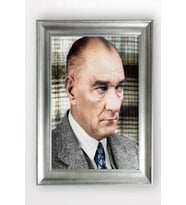 Gümüş Çerçeveli Atatürk Tablo cv930