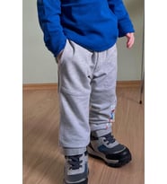 Breeze Erkek Çocuk Eşofman Altı Baskılı Cepli 1.5-5 Yaş, Açık Gri Melanj