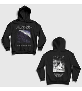 Presmono Unisex Siyah Bergtatt Metal Ulver Sırt Baskılı Kapüşonlu Sweatshirt 552990tt