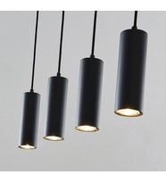 MYLİGHTS  MODERN SPOR  LED AVİZE  SİYAH  GÜN IŞIĞI LED AMPULLÜ PANASONIC MARKA LEDLİ