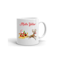 Yılbası Noel Temalı Baskılı Seramik Beyaz Kupa