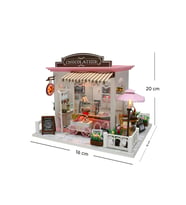 Düşler Çikolatası 3D Puzzle Ahşap Minyatür Maket Kiti DIY Kendin Yap Led Işıklandırmalı Maket Ev