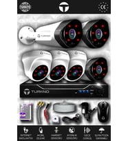 TURKNO 6 Kameralı Galia 3 İç Kamera Set HDD'siz Full HD Gece Görüşlü Güvenlik Kamerası Sistemi