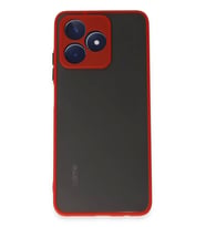 Newface Realme C53 Kılıf Montreal Silikon Kapak - Kırmızı