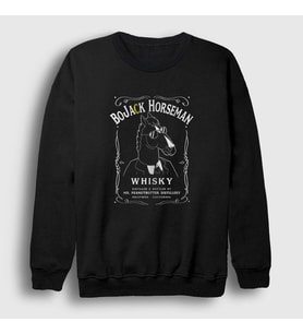 Presmono Unisex Siyah Whisky BoJack Horseman Sweatshirt 299977tt