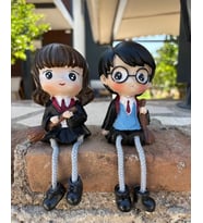 2 'Lİ Harry Potter KIZ ERKEK Dekoratif Biblo Masaüstü Obje (Çok Renkli)