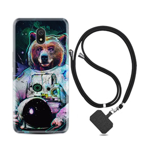 Xiaomi Redmi 8A 8 Pro 9C 9T 10C 11T Pro Kılıf Boyun Askılı Silikon Astronot Panda 1755