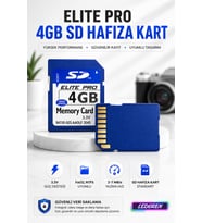 Elite Pro 4GB SD Hafıza Kartı 3.3V Yüksek Hızlı FAT32 NTFS Uyumlu SD Kart