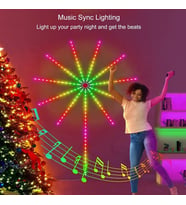Müzik Ritimli Akıllı RGB LED Şerit aydınlatma - Havai Fişek Efektli Ambiyans Lambası (5W - USB Bağlantılı)