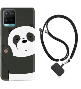 Vivo Y11S Y21S Y20 Y20S Y70 Kılıf Boyun Askılı Silikon Hello Panda 1709