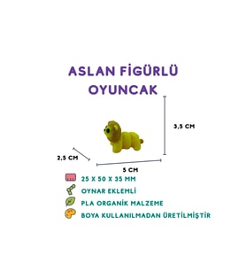 Aslan Figür - 3D Vahşi Hayvan Oyuncak