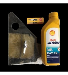 YAMAHA YBR PERİYODİK BAKIM SETİ YAĞ+FİLTRE+NGK BUJİ