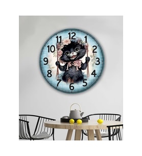 bilge Tasarım retro Duvar Saati 40 x 40 CM (Karışık)