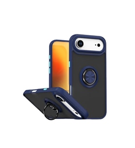 iPhone 17 Air Montreal Yüzüklü Silikon Kapak - Lacivert