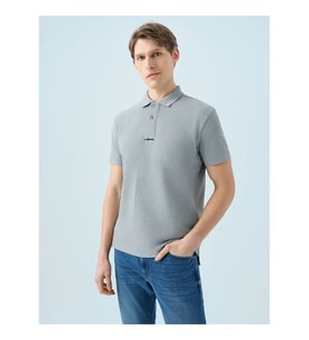 Loft Regular Fit Gri Erkek Polo Yaka T-shirt Lf2036745