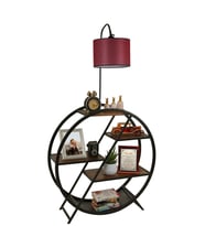 PLÜTON CEVİZ LAMBADER SİLİNDİR HASIR BORDO ABAJURLU