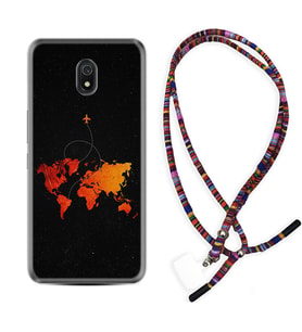 Xiaomi Redmi 8A 8 Pro 9C 9T 10C 11T Pro Kılıf Boyun Asklı Rasta Silikon İz Bırakan Uçak 1778
