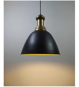 RİOLİGHT RETRO TEKLİ METAL SARKIT AVİZE ÇAP: 28CM (Siyah)