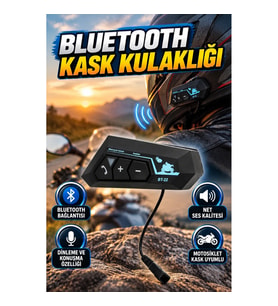 BT22 Yeni Nesil Dinleme ve Konuşma Özellikli Bluetooth Intercom Kask Kulaklığı