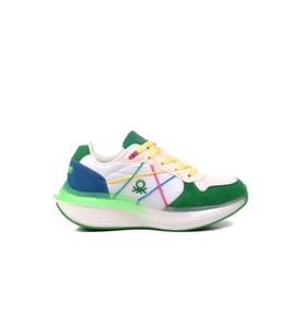 United Colors Of Benetton Beyaz-Yeşil Kadın Sneaker Benetton BNI-10044 Z