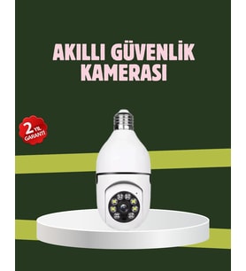 Lexroo 360 Derece Dönebilen Akıllı Güvenlik Kamerası Kablosuz PTZ Duy Kamera Yüksek Çözünürlüklü