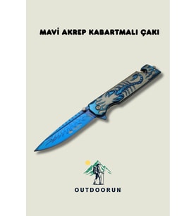 Mavi Akrep Kabartmalı Çakı – 22,5 cm