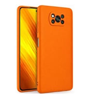 Coverzone Xiaomi Poco X3 ?le Uyumlu K?l?f Z-Mara Lansman Vieri Tam Koruma Arka Kapak Kamera Koruma �?k?nt?l? P�r�zs�z Y�zey Turuncu