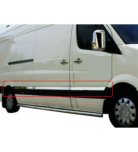 Volkswagen Crafter Uyumlu Yan Kapı Çıtası 10 Parça Krom (Extra Uzun) 2006-2011