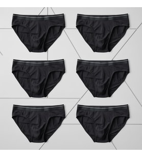 Erkek 6'lı Paket Siyah Renk Slip BB2786