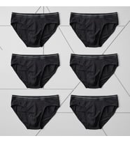 Erkek 6'lı Paket Siyah Renk Slip BB2786