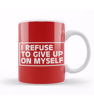 I Refuse To Give Up On Myself Gym Inspiration Kupa Bardak Porselen