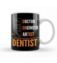 Doctor Engineer Artist Dentist 010 Kupa Bardak Porselen