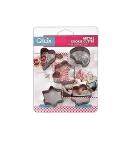 Qlüx 00156 Metal Bisküvi Kalıbı (Gri)
