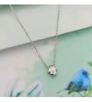 Gümüş Minimal Fatma'nın Eli Model Kolye 925 Ayar (Karışık)