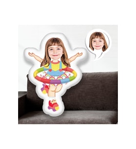 Kişiye Özel Fotoğraflı Minik Patenci Yastık 30 cm
