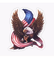 Araba Kartal Sticker Yapıştırması Etiket Amerikan Bayrağı 17CM a2