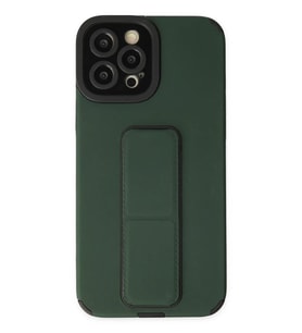 Mey İthalat® iPhone 12 Pro Max Kılıf Mega Standlı Silikon - Yeşil