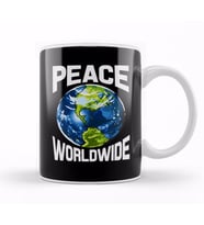 Peace Worldwide Mother Earth Pacifist Hipster Kupa Bardak Porselen