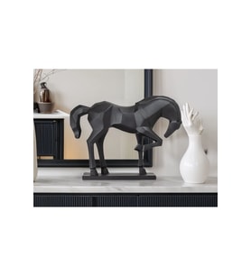 Low Poly At Heykeli, Low Poly Horse Sculpture, Dekoratif Hediyelik At Biblo 22 x 18 CM