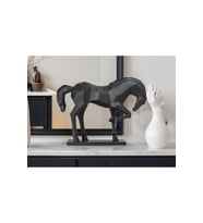 Low Poly At Heykeli, Low Poly Horse Sculpture, Dekoratif Hediyelik At Biblo 22 x 18 CM