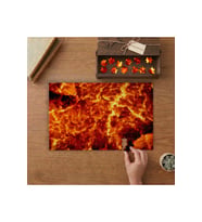 Doğal Afet Yanardağı Lavları Tasarımı 240 parça Ahşap Puzzle Ahşap Kutuda MP07967