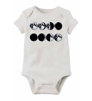 Unisex Bebek Beyaz Organik Baskılı Pamuklu Body