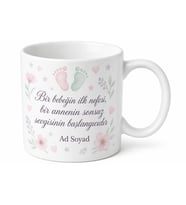 Yeni Anne Hediyesi Karışık Desenli Baskılı Kupa Bardak Bebek Kutlama Hediye