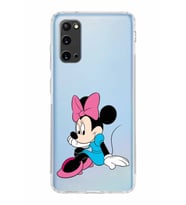 Samsung Galaxy S20  Kamera Korumalı Kapak Minnie Mouse Tasarımlı  Şeffaf  Kılıf