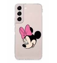 Samsung Galaxy S22  Kamera Korumalı Kapak Minnie Mouse Tasarımlı  Şeffaf  Kılıf